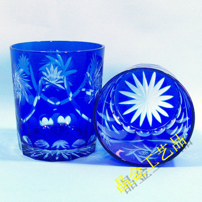 滁州晶金工藝品 廠家直銷現(xiàn)代時(shí)尚歐式高檔彩色刻花水晶杯